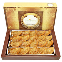 Thumbnail for Ghasitaram Holi Sweets - Roasted Til/ Sesame Gujiya - Distacart