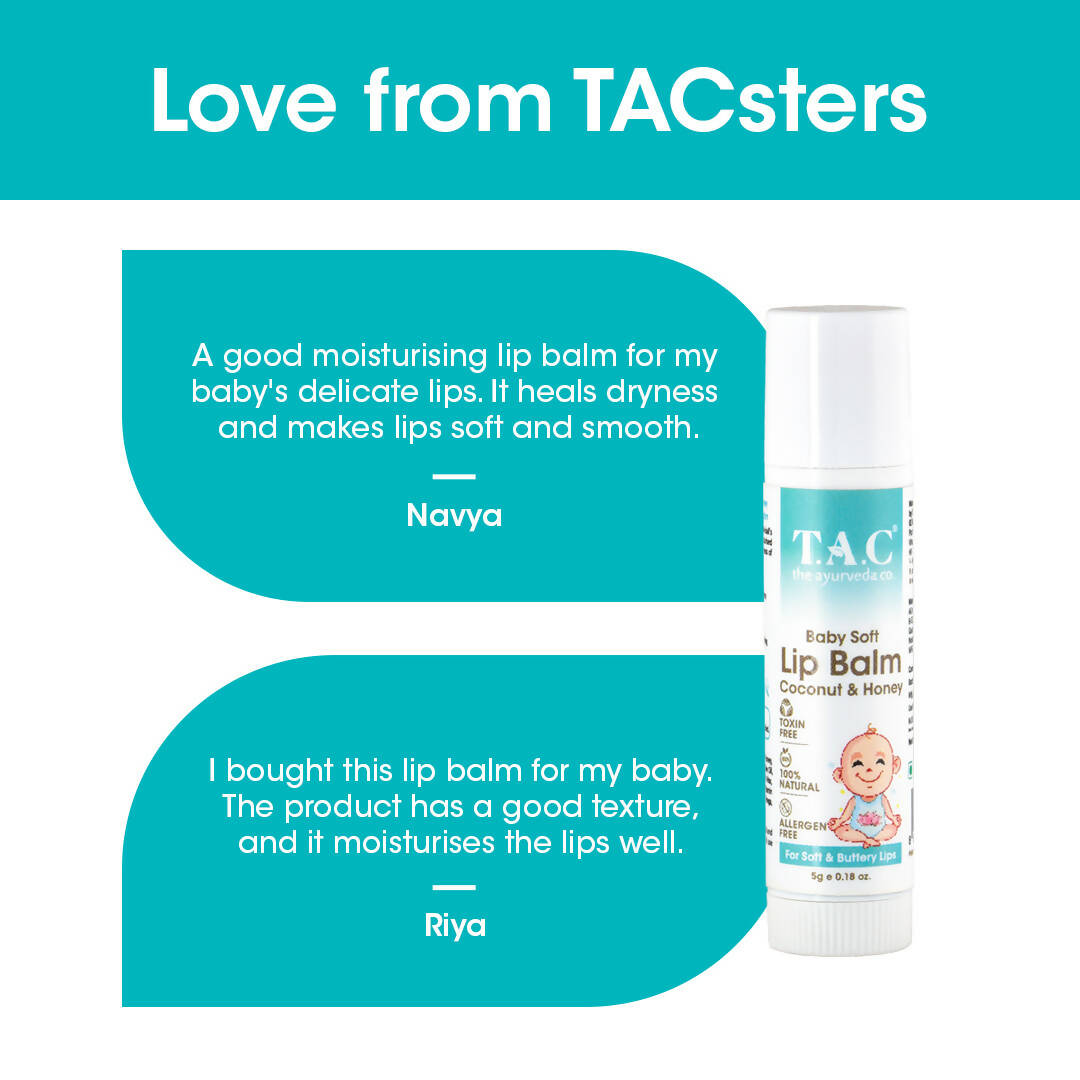 TAC - The Ayurveda Co. Baby Coconut & Honey Lip Balm - Distacart