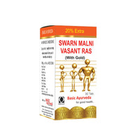 Thumbnail for Basic Ayurveda Swarn Malni Vasant Ras (With Gold) Tablets
