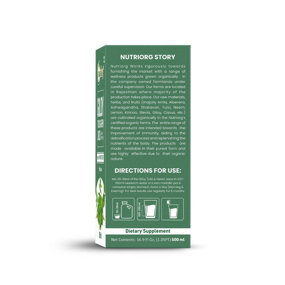 Nutriorg Giloy With Neem & Tulsi Juice - Distacart