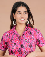 Thumbnail for House of RP Women Fuchsia Cotton Print Co-Ords Sets - Distacart