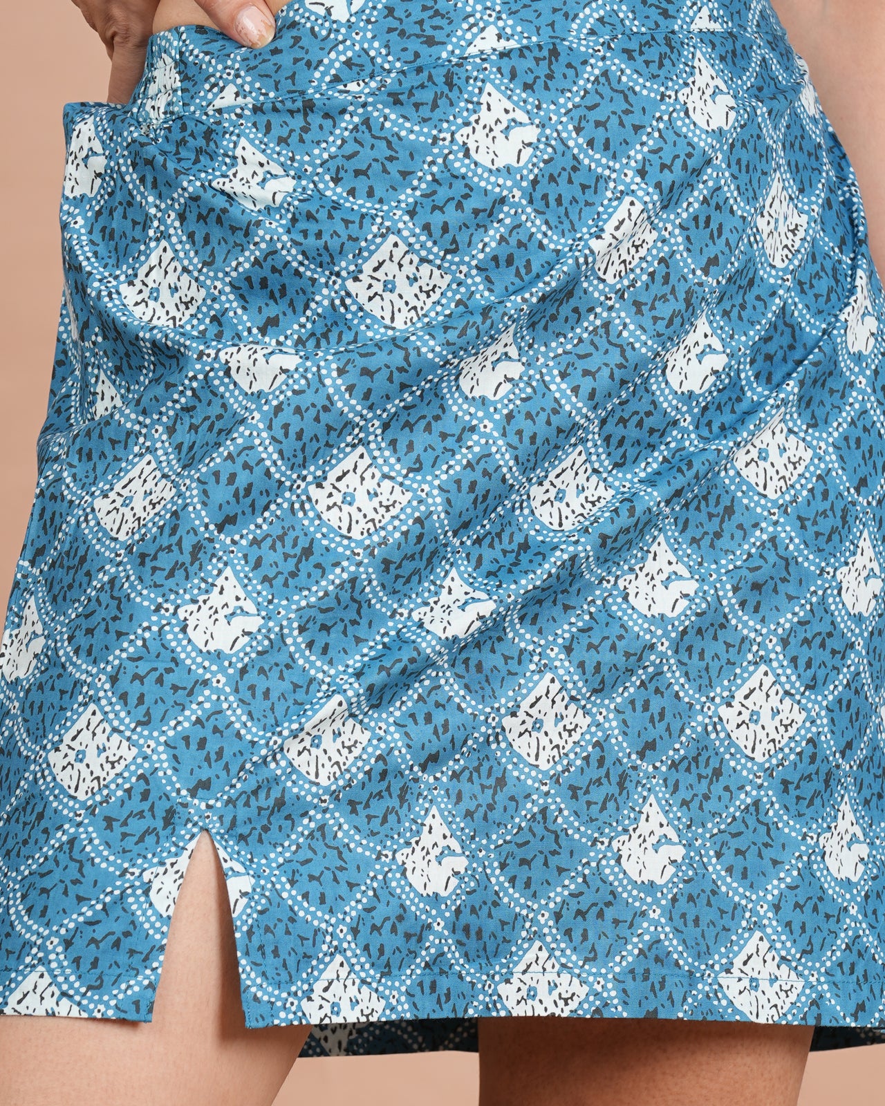 House of RP Women Indigo Cotton Graphic Print Co-Ords Sets - Distacart