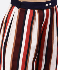 Thumbnail for NOZ2TOZ Multi Printed Ankle Length Striped Trouser - Distacart