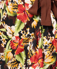 Thumbnail for NOZ2TOZ Multi Flower Printed Calf Length Skirt - Distacart