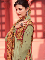 Thumbnail for Myra Pista Digital Print French Crepe Palazzo Suit