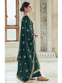 Thumbnail for Myra Morepeach Premium Silk Embroidered Pant Style Suit - Distacart