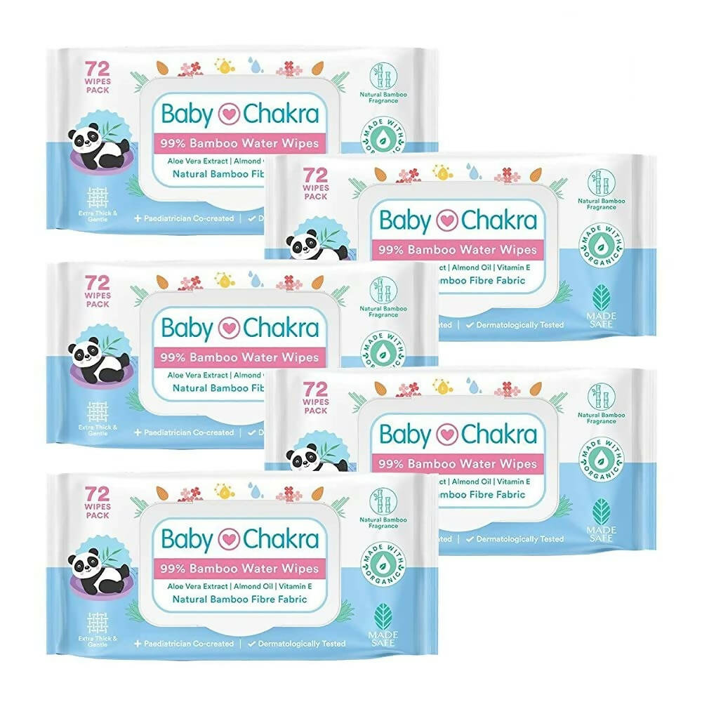 BabyChakra 99% Bamboo Water Soft Wipes - Distacart