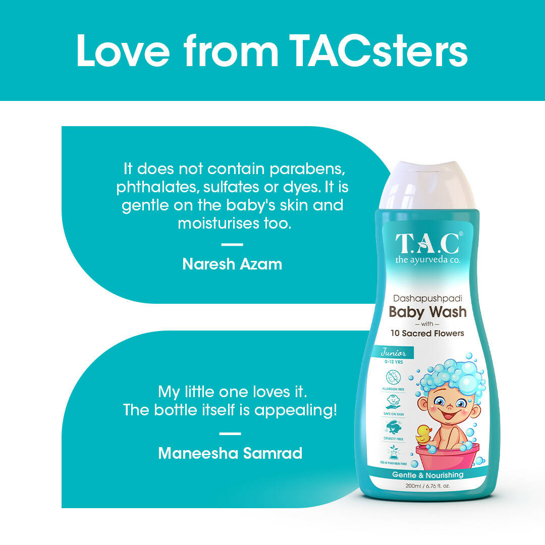 TAC - The Ayurveda Co. Dashapushpadi Ayurvedic Baby Body Wash For Cleansing & Nourishing Skin - Distacart