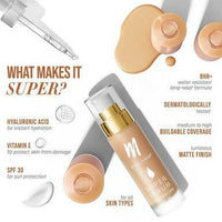 Thumbnail for MyGlamm Super Serum Foundation - 102N Lightful - Distacart