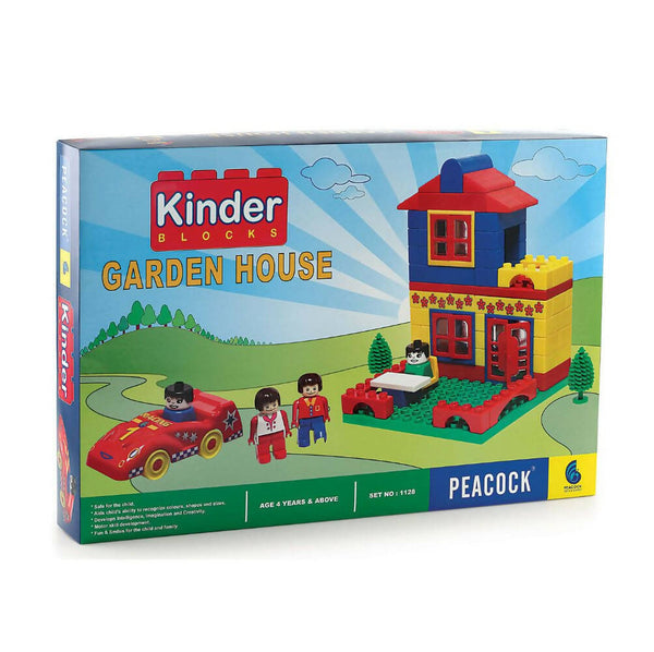 Peacock Learning & Educational Building Interlocking Blocks Set For Kids - Garden House - Distacart