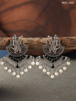 Thumbnail for Mominos Fashion Johar Kamal Silver Barrat Earrings