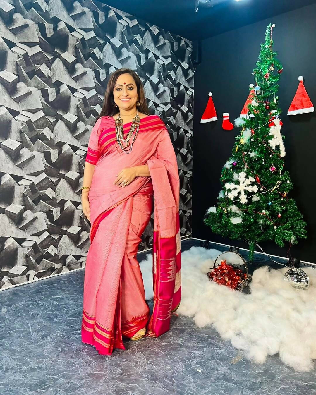 Very Much Indian Handloom Cotton Viscose Ilkal Saree Baby Pink - Distacart