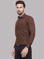 Thumbnail for Jainish Men's Cotton Solid Coffee Formal Shirt's ( SF 361Coffee ) - Distacart