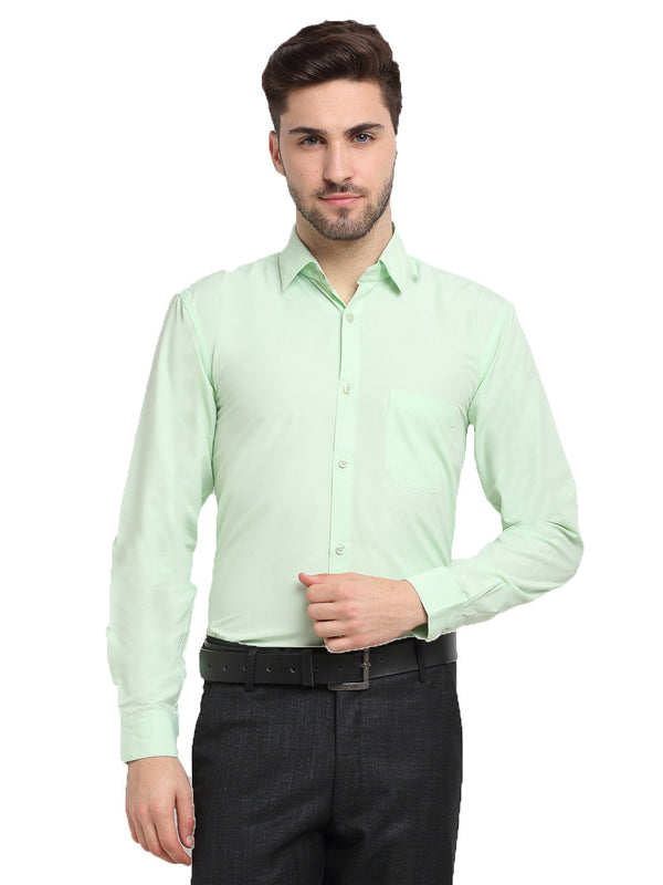 Jainish Men's Cotton Solid Light Green Formal Shirt's ( SF 361Light-Green ) - Distacart