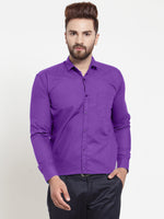 Thumbnail for Jainish Men's Cotton Solid Purple Formal Shirt's ( SF 361Purple ) - Distacart