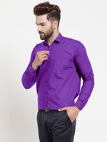 Thumbnail for Jainish Men's Cotton Solid Purple Formal Shirt's ( SF 361Purple ) - Distacart