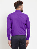 Thumbnail for Jainish Men's Cotton Solid Purple Formal Shirt's ( SF 361Purple ) - Distacart