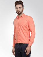 Thumbnail for Jainish Men's Cotton Solid Starfish Orange Formal Shirt's ( SF 361Starfish-Orange ) - Distacart