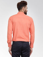 Thumbnail for Jainish Men's Cotton Solid Starfish Orange Formal Shirt's ( SF 361Starfish-Orange ) - Distacart
