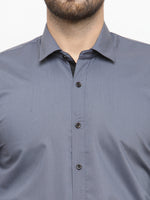 Thumbnail for Jainish Grey Formal Shirt with black detailing ( SF 411Grey ) - Distacart