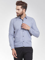 Thumbnail for Jainish Light Grey Formal Shirt with black detailing ( SF 411Light-Grey ) - Distacart