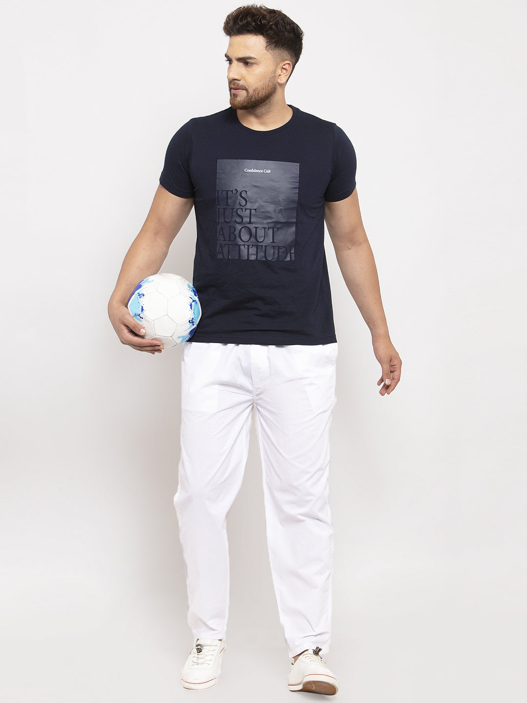 Jainish Men's White Solid Cotton Track Pants ( JOG 011White ) - Distacart