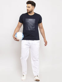 Thumbnail for Jainish Men's White Solid Cotton Track Pants ( JOG 011White ) - Distacart