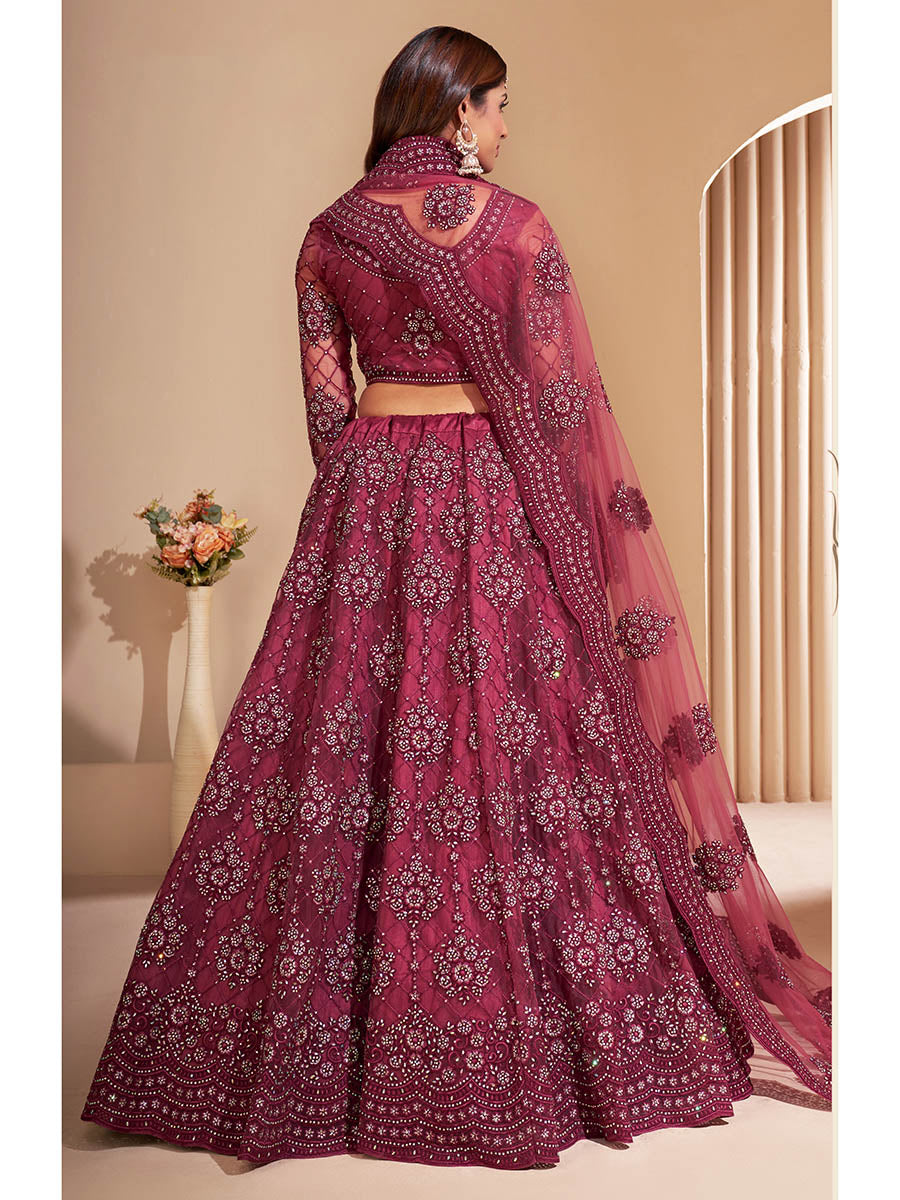 Myra Lilac Heavy Embroidered Designer Lehenga - Distacart