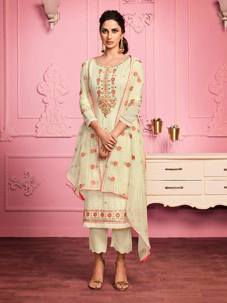 Myra Blush Pink Straight Cut Salwar Kameez - Distacart