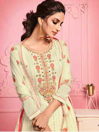 Thumbnail for Myra Blush Pink Straight Cut Salwar Kameez - Distacart