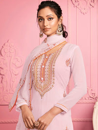 Thumbnail for Myra Yellow Embroidered Salwar kameez - Distacart