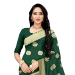 Thumbnail for Vamika Green Weaving Banarasi Jacquard Saree - Distacart
