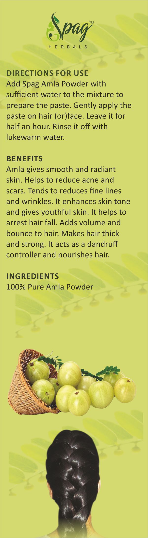 Spag Herbals Premium Amla Powder - Distacart