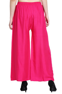 Thumbnail for PAVONINE Rani Color Rayon Fabric Half Flared Sharara For Women - Distacart
