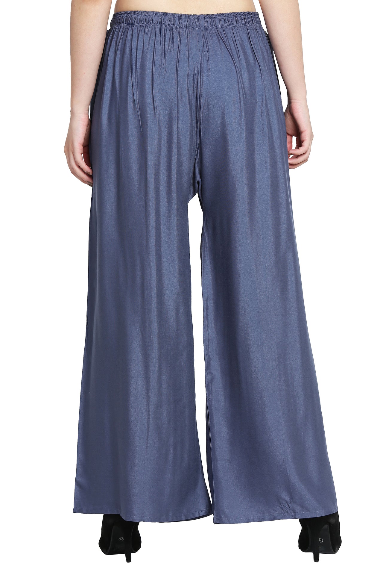 PAVONINE Grey Color Rayon Fabric Half Flared Sharara For Women - Distacart