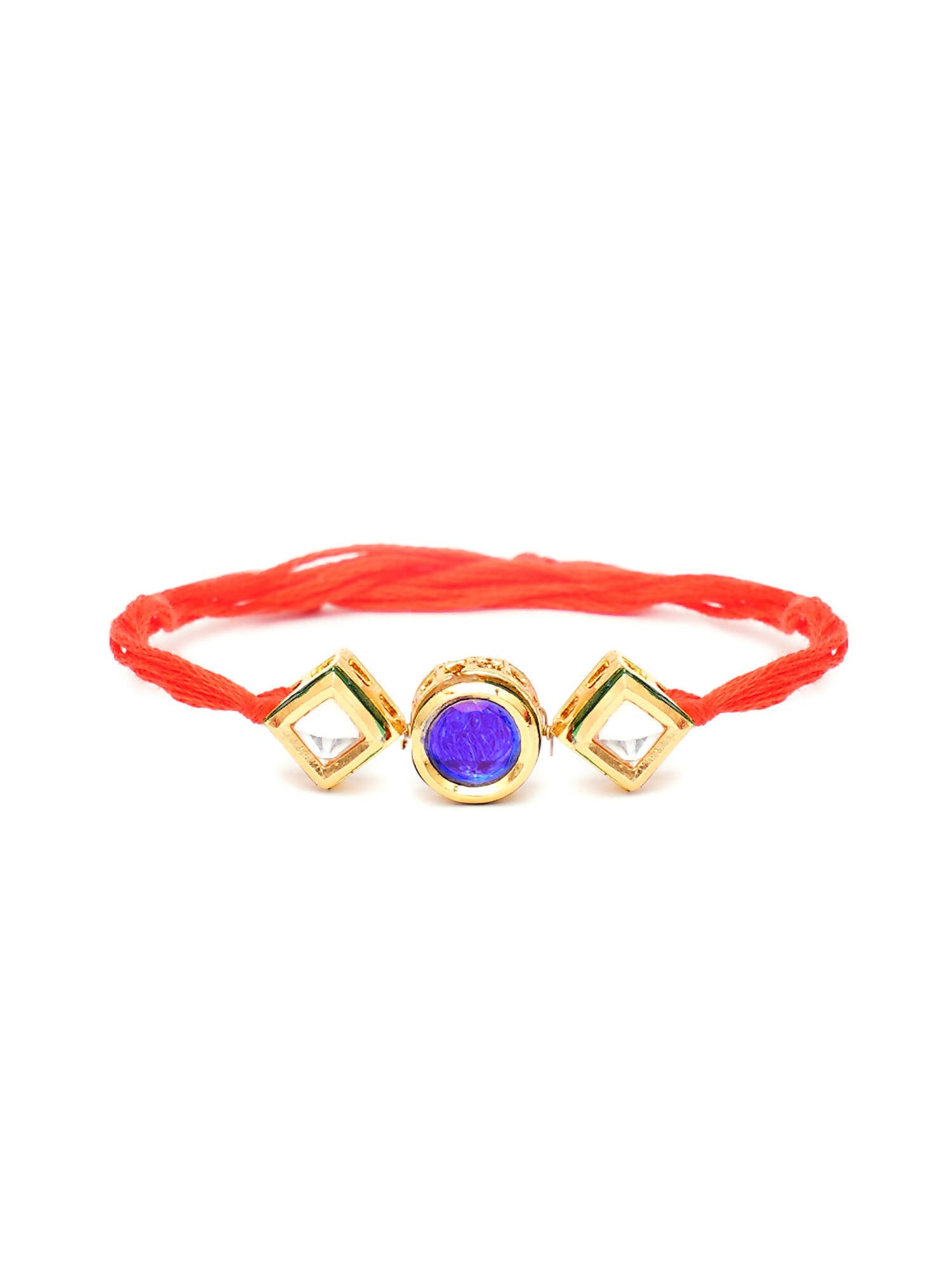 Designer kundan Rakhi - Ruby Raang - Distacart
