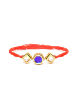 Thumbnail for Designer kundan Rakhi - Ruby Raang - Distacart