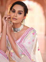 Thumbnail for Myra Baby Pink Designer Hand work Lehenga - Distacart