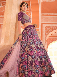 Thumbnail for Myra Violet Designer Hand work Lehenga - Distacart
