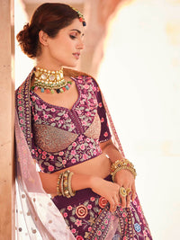 Thumbnail for Myra Violet Designer Hand work Lehenga - Distacart