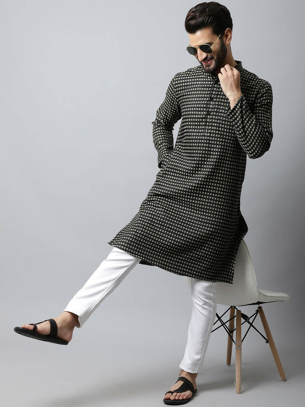 Even Apparels Brown Color Pure Cotton Men's Kurta With Band Collar (CHK1185) - Distacart