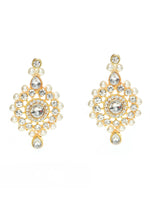 Thumbnail for Mominos Fashion Johar Kamal Gold-Plated Rani Haar with Off white Pearls Jewellery Set - Distacart