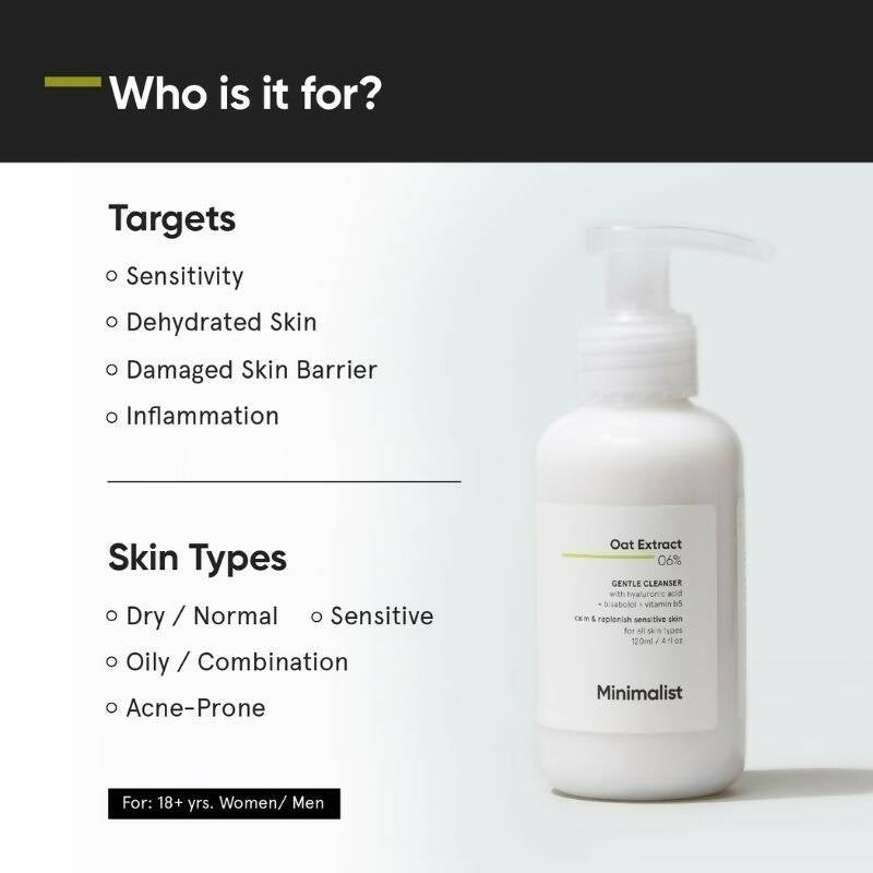 Minimalist Oat Extract 06% Gentle Cleanser - Distacart