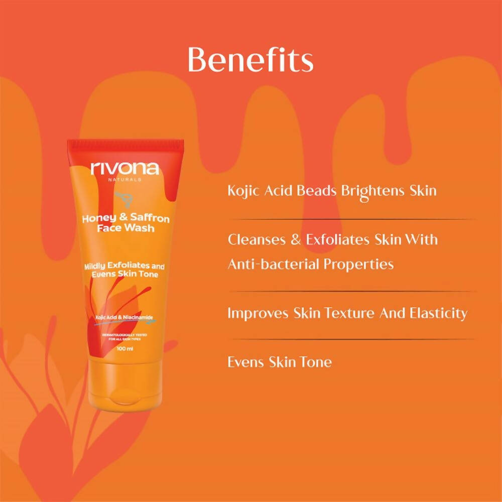 Rivona Naturals Honey & Saffron Face Wash - Distacart