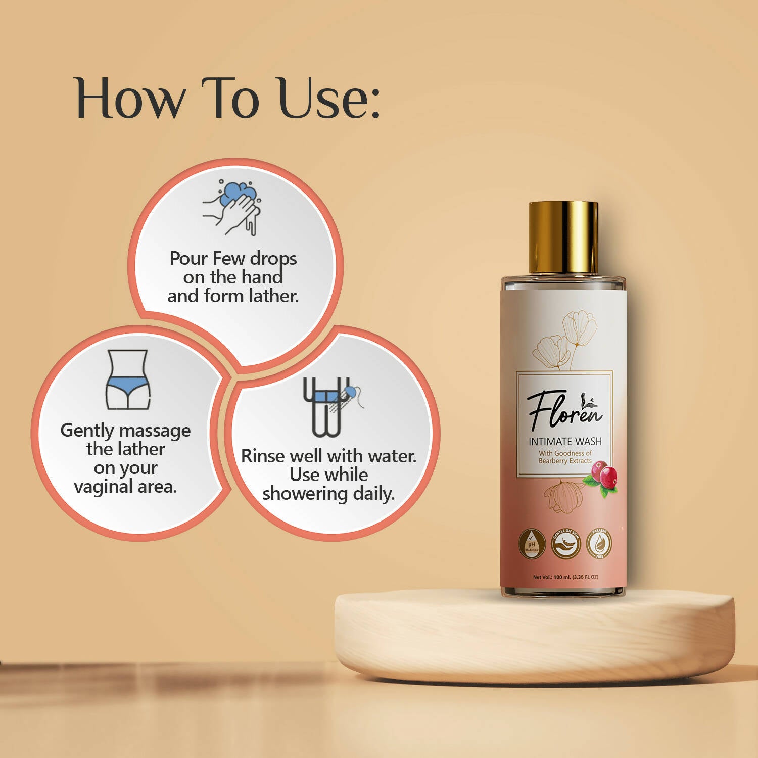 Floren Reusable Menstrual Cup with Intimate Wash for Women - Distacart