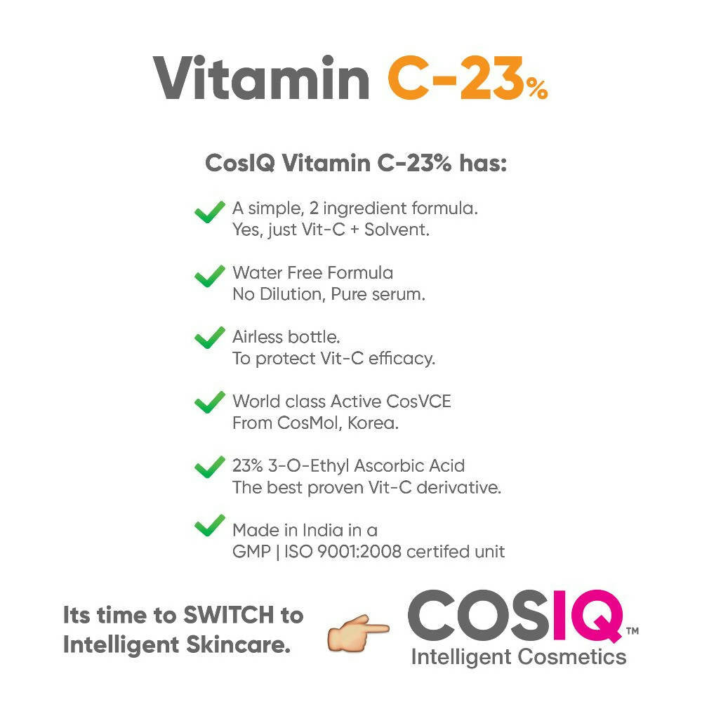Cos-IQ Vitamin C-23% Face Serum - Distacart