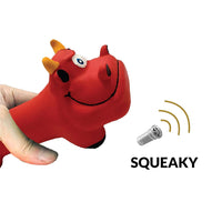 Thumbnail for Goofy Tails Latex Dog Toys - Bull (Red) - Distacart