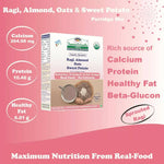 Thumbnail for TummyFriendly Foods Certified Organic Sprouted Ragi, Almond, Oats, Sweet Potato Porridge Mix - Distacart
