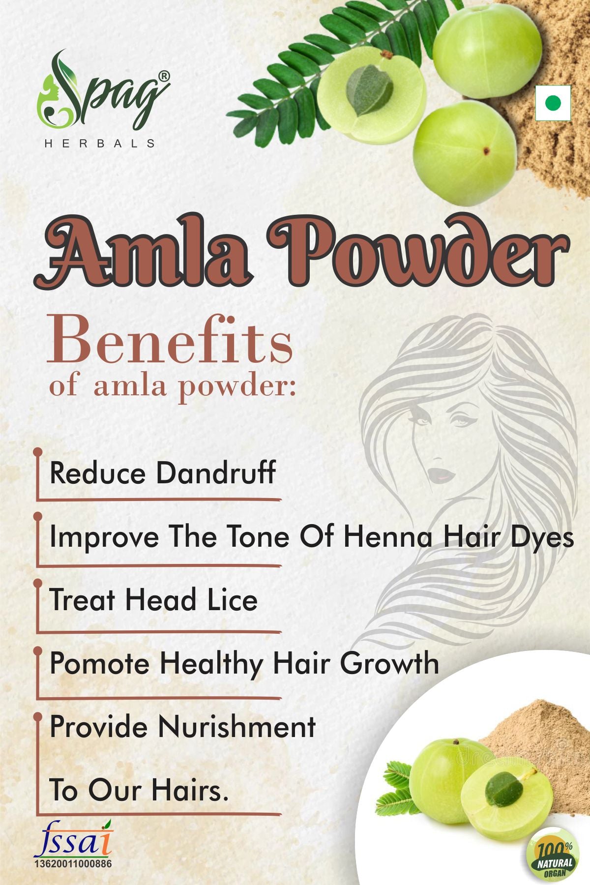 Spag Herbals Premium Amla Powder - Distacart