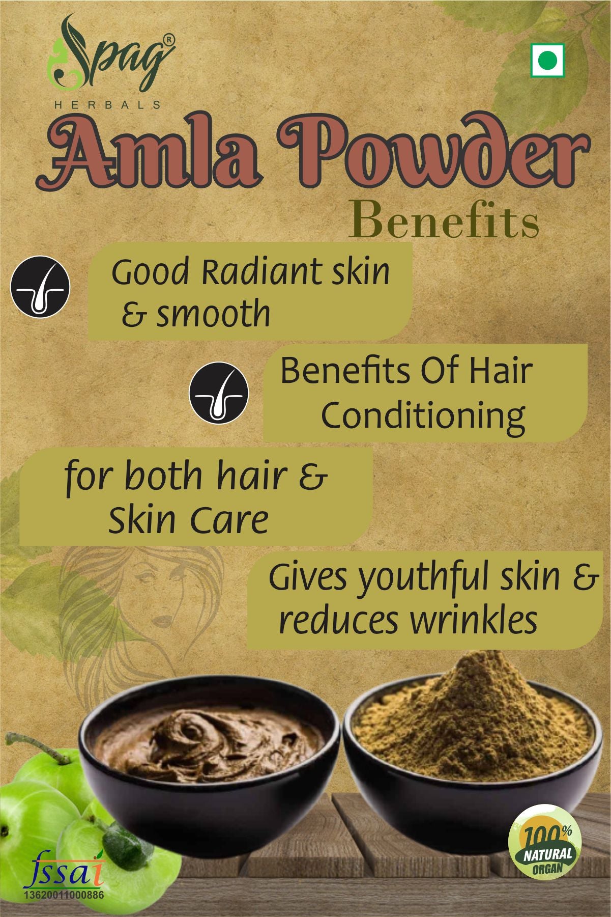 Spag Herbals Premium Amla Powder - Distacart